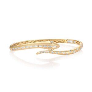 22 Luxe Diamond 14K (or 18k upon request) Yellow Gold Bangle Bracelet
